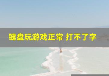 键盘玩游戏正常 打不了字